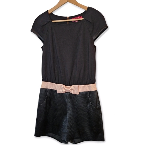 Ted Baker Siria Bow Playsuit Romper, TD Sz 4 - Picture 2 of 6